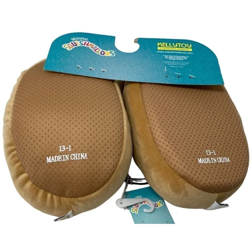 Squishmallows Sinclair The Avocado Toast Girl's Slippers Size 13-1 NEW